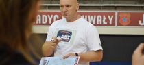 Trening zespołu Basket 90 Gdynia podczas turnieju w Krakowie (wrzesień 10, 2016)
